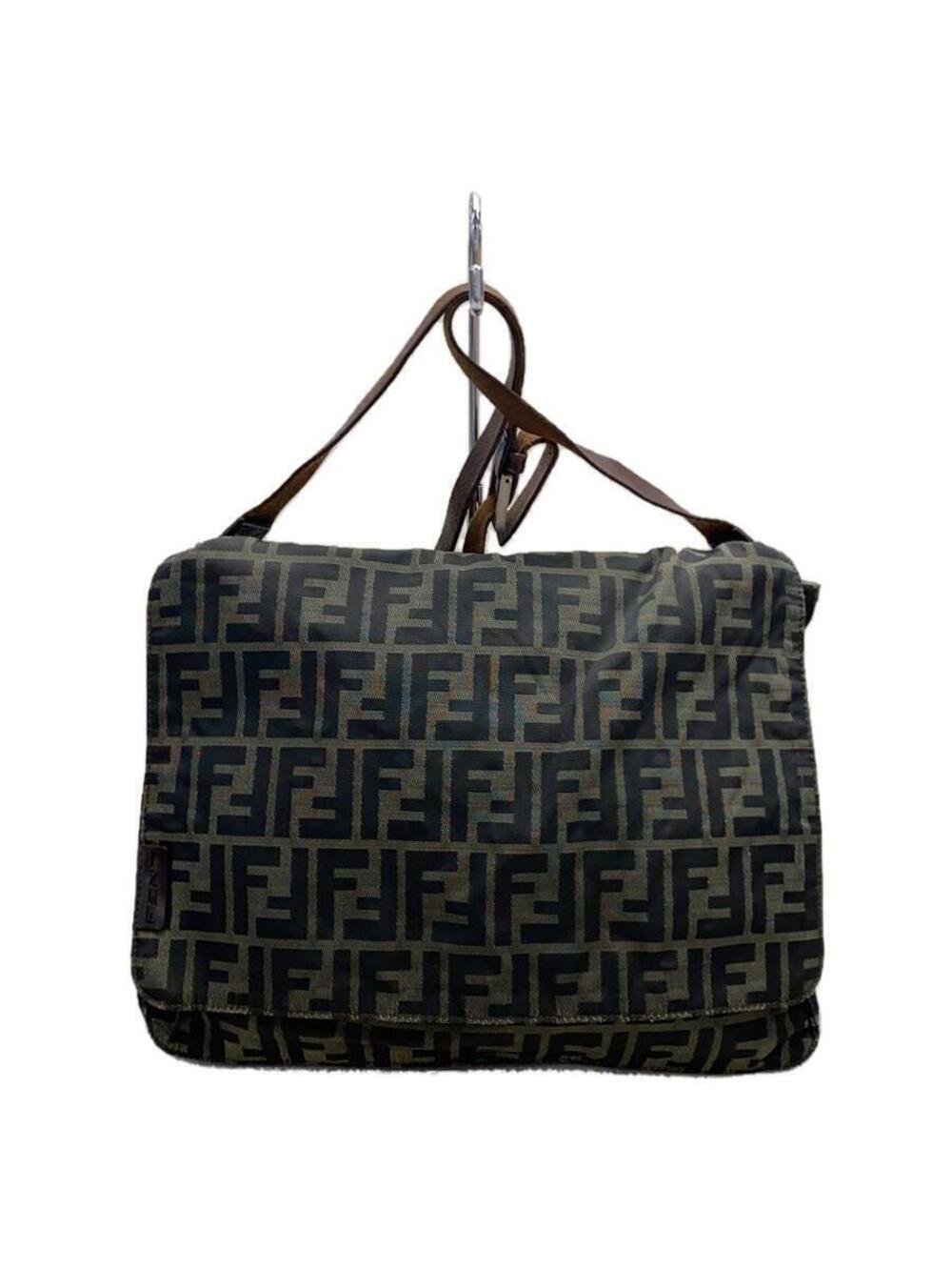 Fendi Zucca messenger bag brown black FF monogram